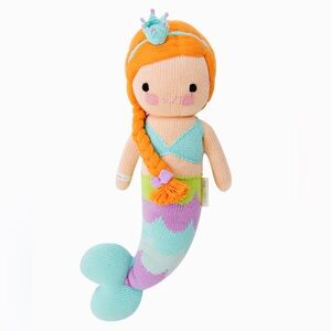 Cuddle and Kind Isla the Mermaid Doll Plush Stuffed Toy Hand Knit Red Hair 20"